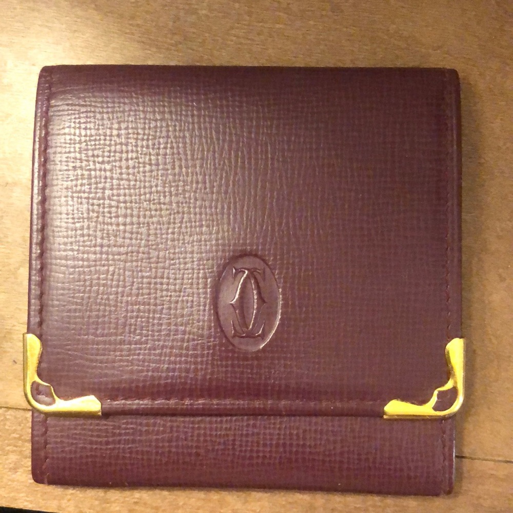 Cartier Coin Pouch Bordeaux Gold